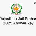 Rajasthan Jail Prahari Answer Key 2025