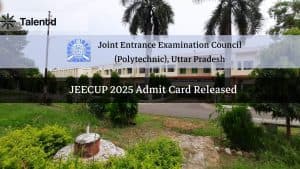 JEECUP 2025 Admit Card Released