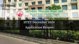 HTET December 2024 Application Reopen